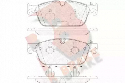 R BRAKE rb2105 -  Комплект тормозных колодок, дисковый тормоз